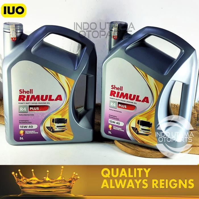 Oli Mesin Shell Rimula R4 Plus 15W-40 15W40 Heavy Duty Diesel 5 Liter