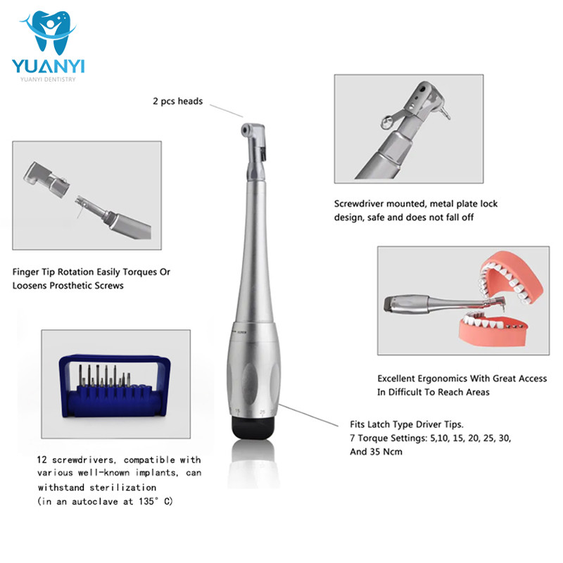 Universal Dental Implant Torque Wrench Dental Implant Handpiece Dental Implant Tool Repair Tools