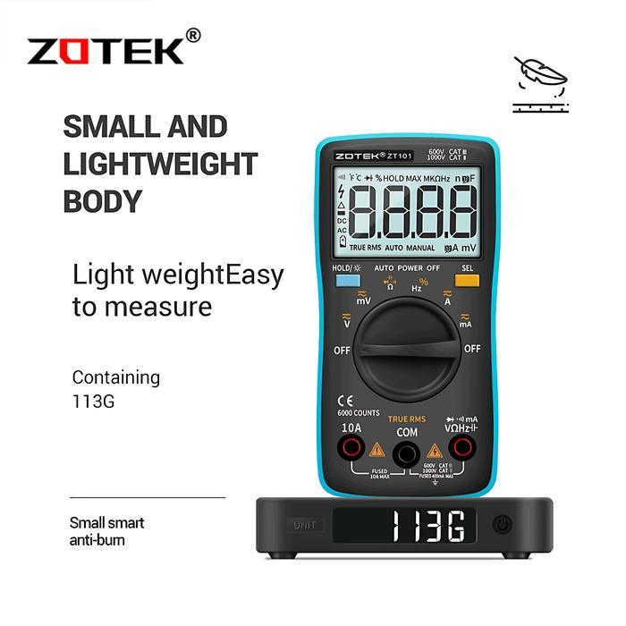 * AVOMETER DIGITAL ZOTEK ZT101 / MULTITESTER DIGITAL ZOTEK ZT 101