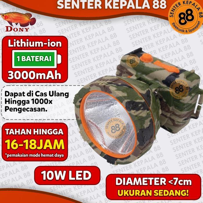 DONY Senter Kepala Dony MS 303 / MS 178 / KL 178 Cas LED Terang Jarak