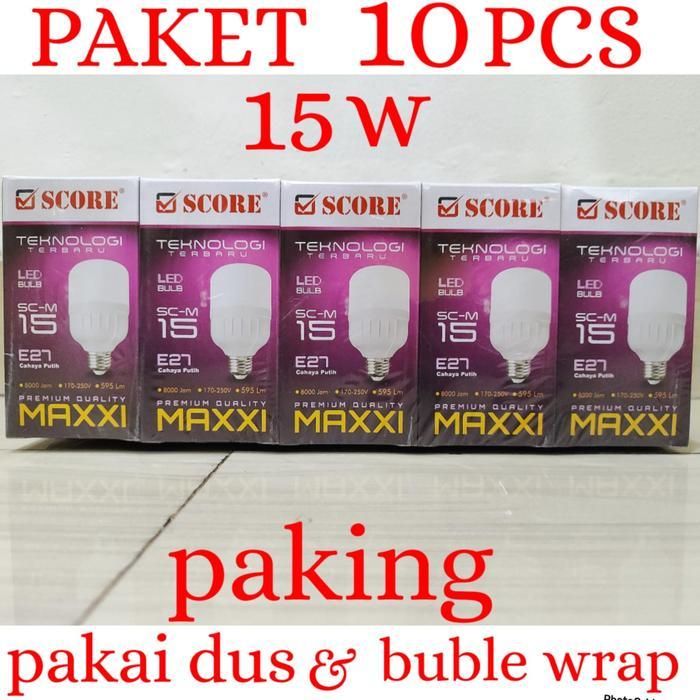 10 PCS Lampu LED 50watt Bohlam LED Score MAXXI
