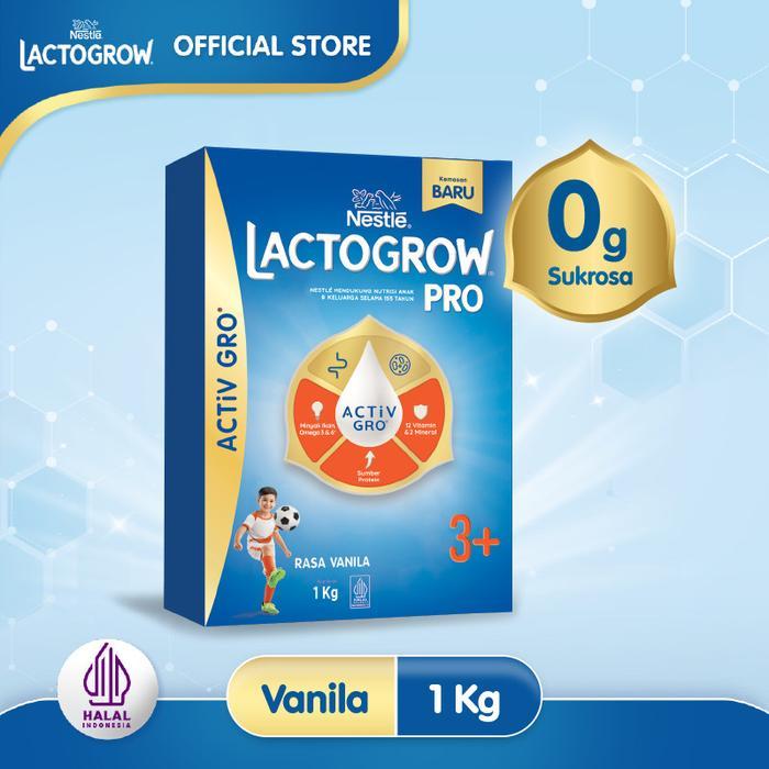 New Best Quality 100% Original Lactogrow 4 Rasa Vanila Susu Pertumbuhan 3-5 Thn 1Kg