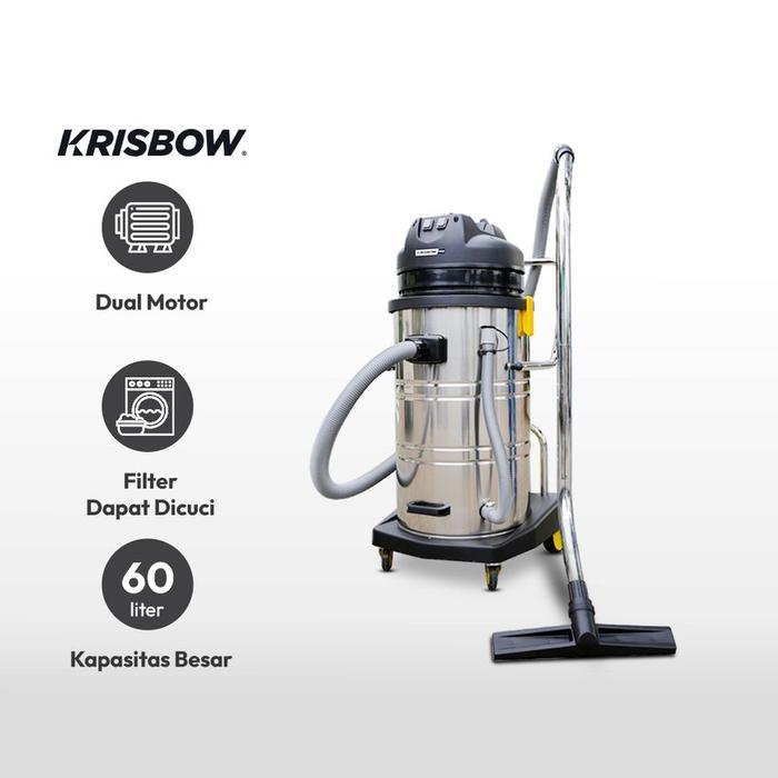 Krisbow KW1800308 Robot Vacuum Cleaner Hitam 330x330x80mm, Kapasitas Debu 0.6L, Suction Power 2000Pa