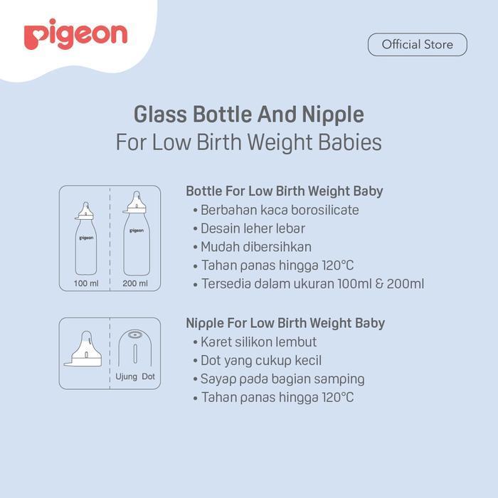 Promo Pigeon Botol Kaca Dan Dot Khusus Bayi Prematur - Untuk Bayi Prematur - Lavie Baby House