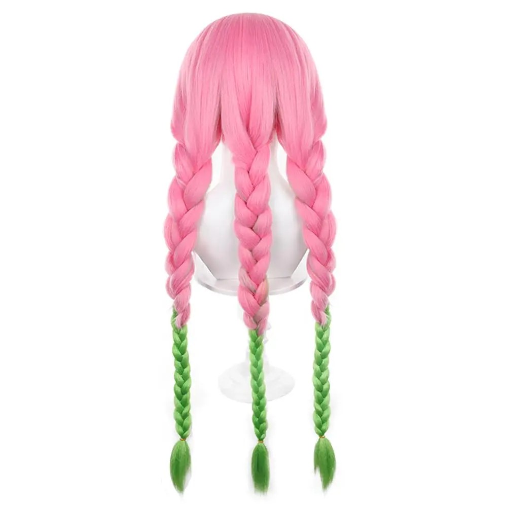Anime Demon Slayer Wigs Kanroji Mitsuri Cosplay Golden Short Hair Kanroji Mitsuri Wigs