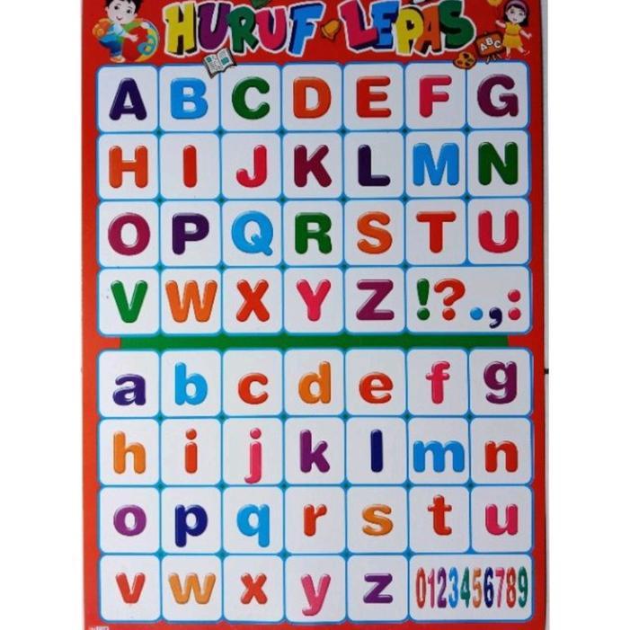 poster huruf / poster abjad /poster edukasi pengenalan huruf
