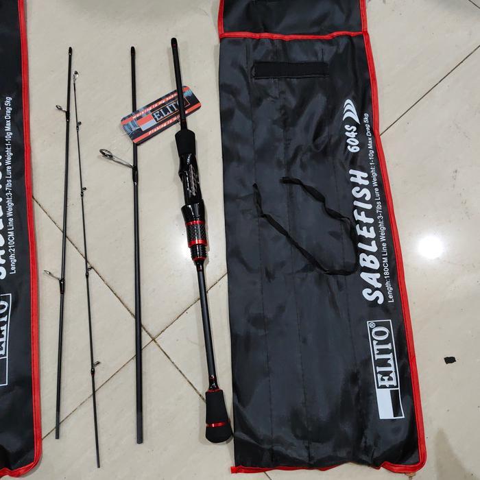 joran pancing spinning elito sable fish 604 664 704 travel rod