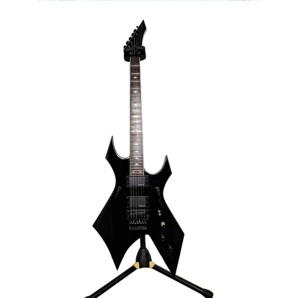 black BC Rich signature special guitar DOT inlays open pickups BC Rich guitar