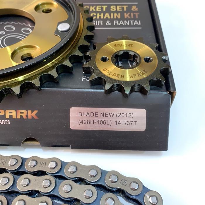 Spesial Gear Set Plus Rantai Blade New / Revo Absolute / Revo Fit / Revo Fi Injeksi 14T/37T