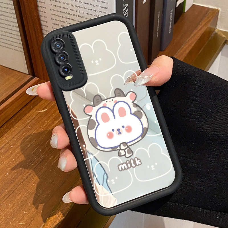 Casing Hp Untuk VIVO Y20 Y20s Y20i Y20T Y12s Y12a Y30G Y11s Case Kelinci sapi yang lucu Kasing ponse