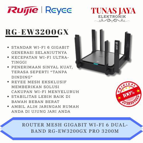 Ruijie RG-EW3200GX PRO Router Mesh WiFi 6 | Dual-Band Gigabit 3200Mbps | Router AX Mesh