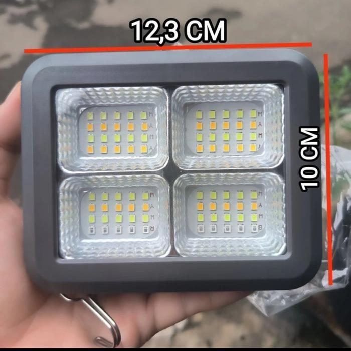 Kawachi Lampu Emergency Led Sorot Solar Panel Lamp Fhs-10 10 Watt Ip66