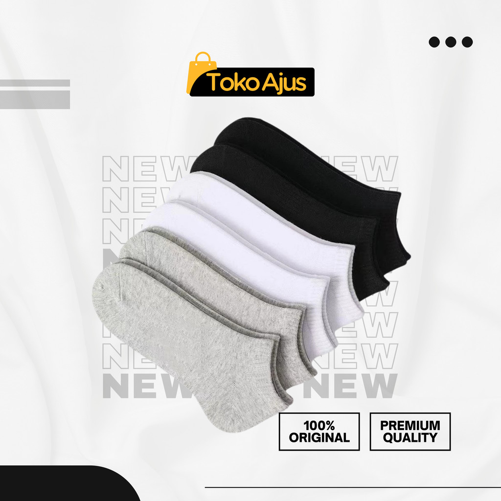 Grosir Kaos Kaki Pria Polos Katun Adem Tebal Tidak Bau Nyaman Dipakai Harian Kerja Kantor Sekolah Ca