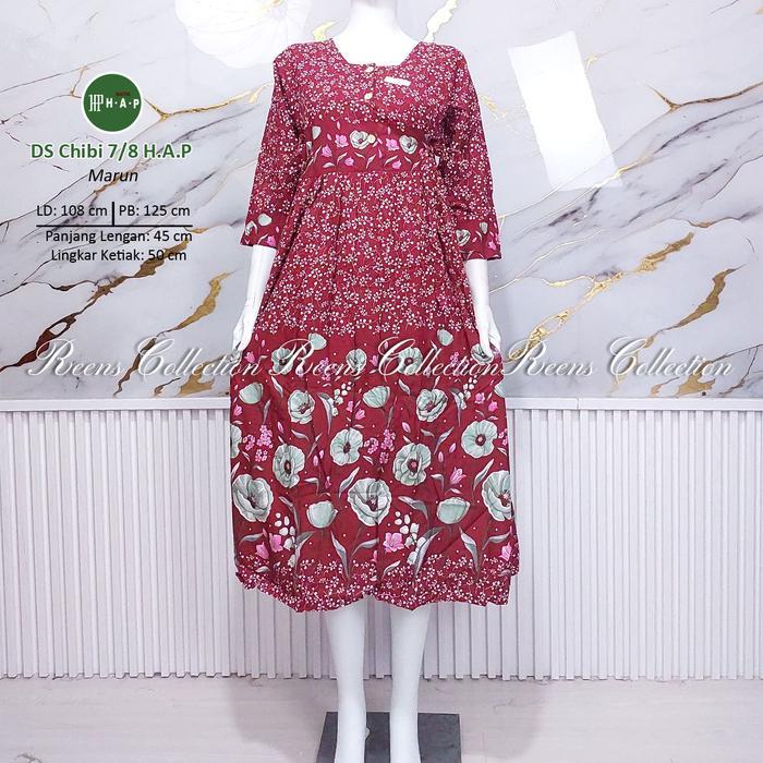 TERLARIS BATIK H.A.P DASTER CHIBI LENGAN 7/8 DASTER PANJANG SEMATA KAKI TALI PINGGANG BUSUI 3