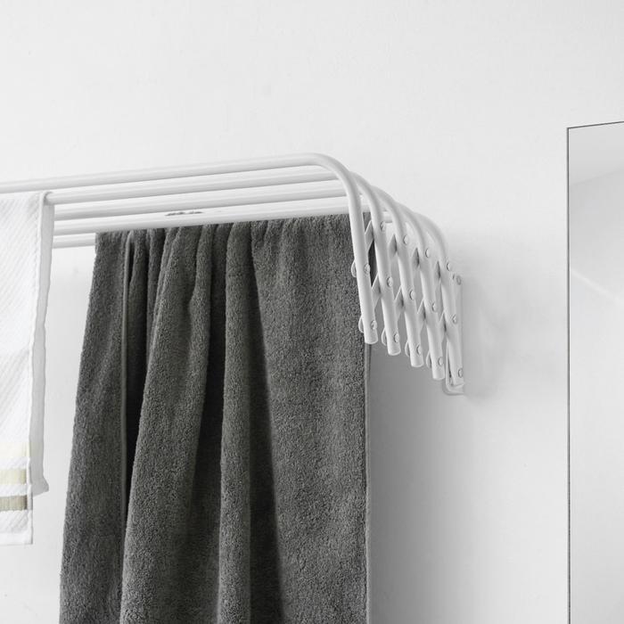 Informa Jemuran Dinding Rectractable 501 - Putih Gantungan Handuk Rak Baju Jemuran