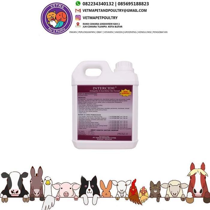 INTERCIDE 1 liter Disinfektan & Antiseptika Iodine Non Korosif