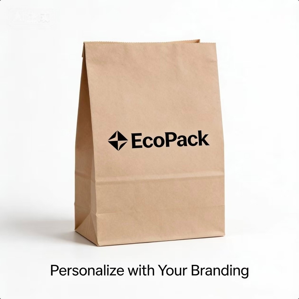 Custom Brown Kraft Paper Bag Food Vegetables Shopping Bag Candy Package Kraft Lunch Bag Bread Cookie