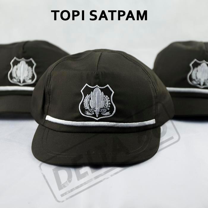 Topi Satpam Security Coklat Larici Murah