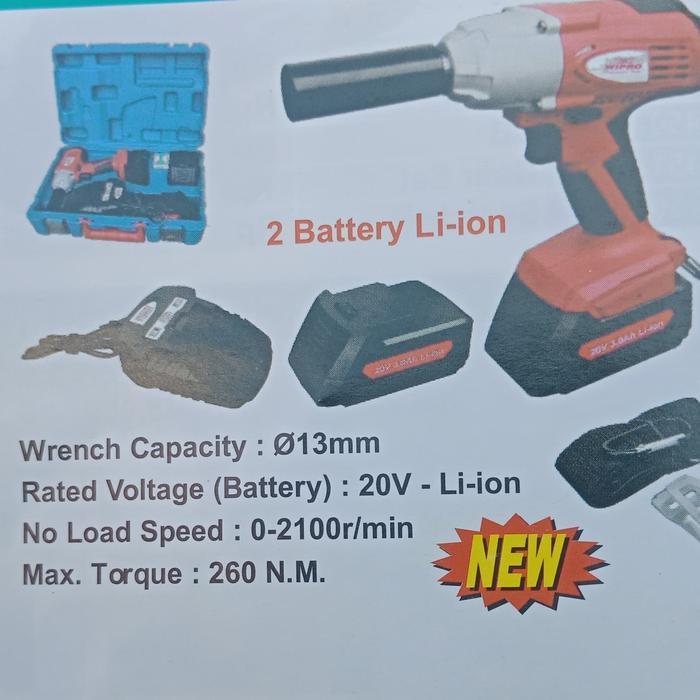 {{{{}}] Kunci Impact Wrench Cordless w6112 Wipro