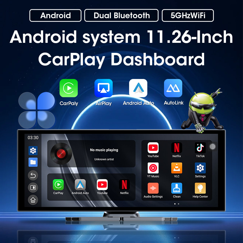 Universal 11.26 inch Android Car Radio Multimedia Video Player Bluetooth Wireless Carplay Android