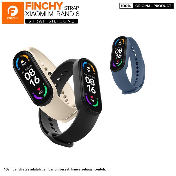 Finchy Silicone Strap Xiaomi Mi Band 6 Replacement Rubber Wristband Tali Jam Tangan