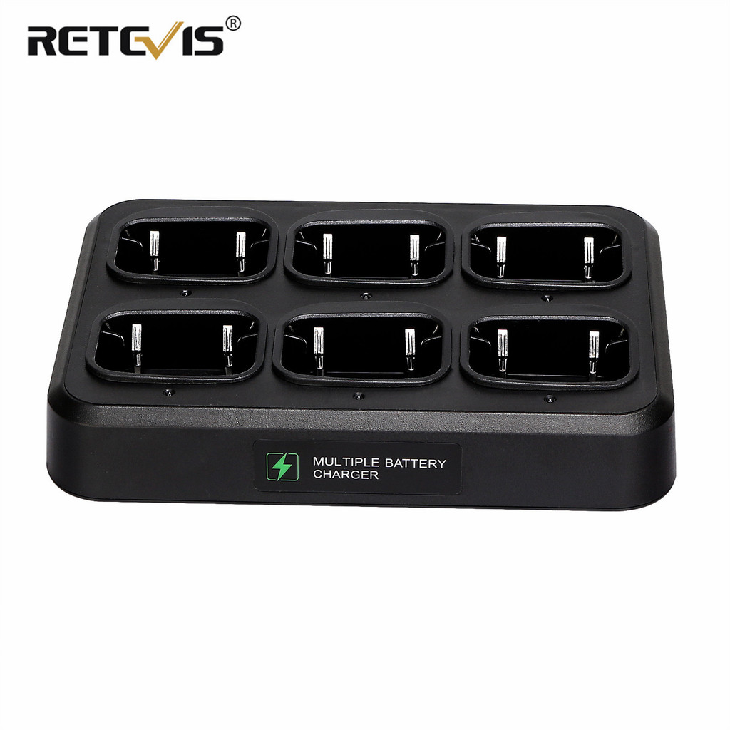 New Rapid Six-way Charger Single Row For Retevis RT8 RT81 RT82 RT87 RT50 RT83 Walkie Talkie/Battery 