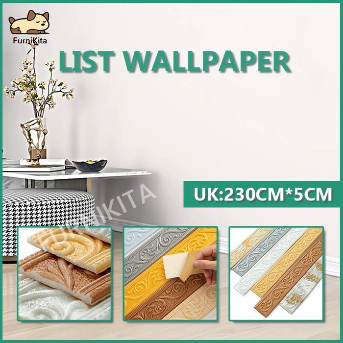 Wall Border List (Lebar 5 CM) Wall Border Foam 3D /Wallpaper List Foam Stiker Dinding/ List Dinding