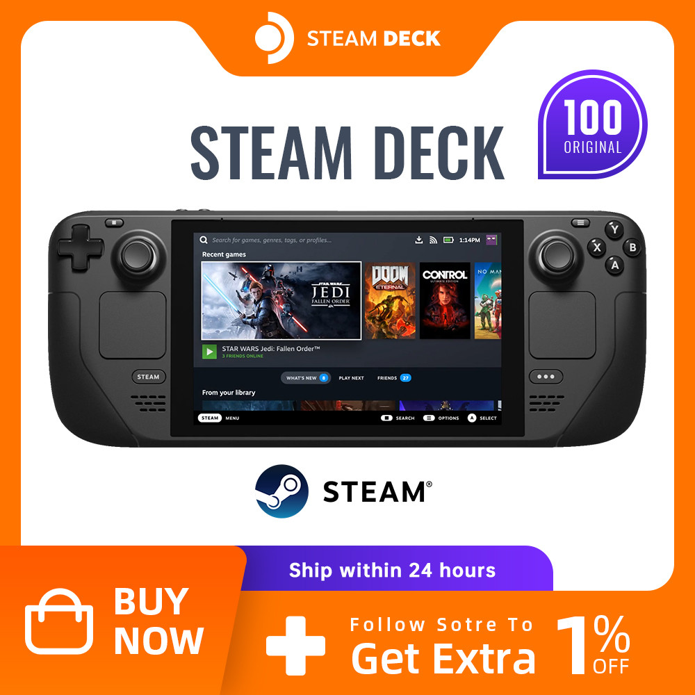 100% Original Steam Deck 64GB 256G 512G Game Console Expansion Card Handheld Computer Handheld