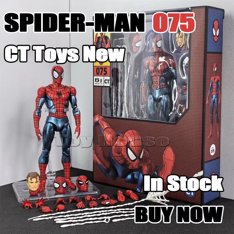 Ct Toys Spider-Man Mafex 075 Figure The Anazing Spiderman Comic Ver Mafex 185 Action Figure Figurine