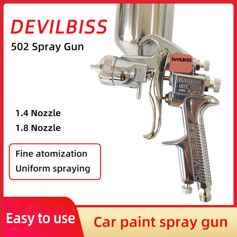 Original Japanese Devilbiss JGX-502 Airbrush Car Paint Air Moving Spray Gun Up And Down Can 1.4/1.8 