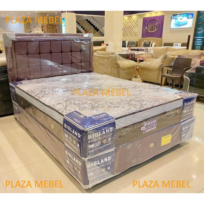 SET Spring Bed Kasur Bigland Superior Plush Top HB Zella ( FULLSET ) - SET 120x200