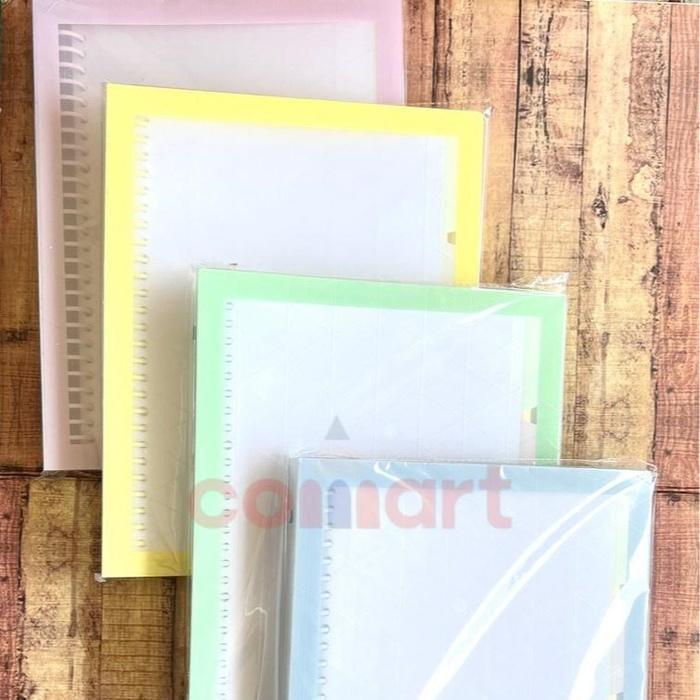 Map Binder Wengu A5 B5 Motif Geometric Time Ring Besi Pastel Plus Isi
