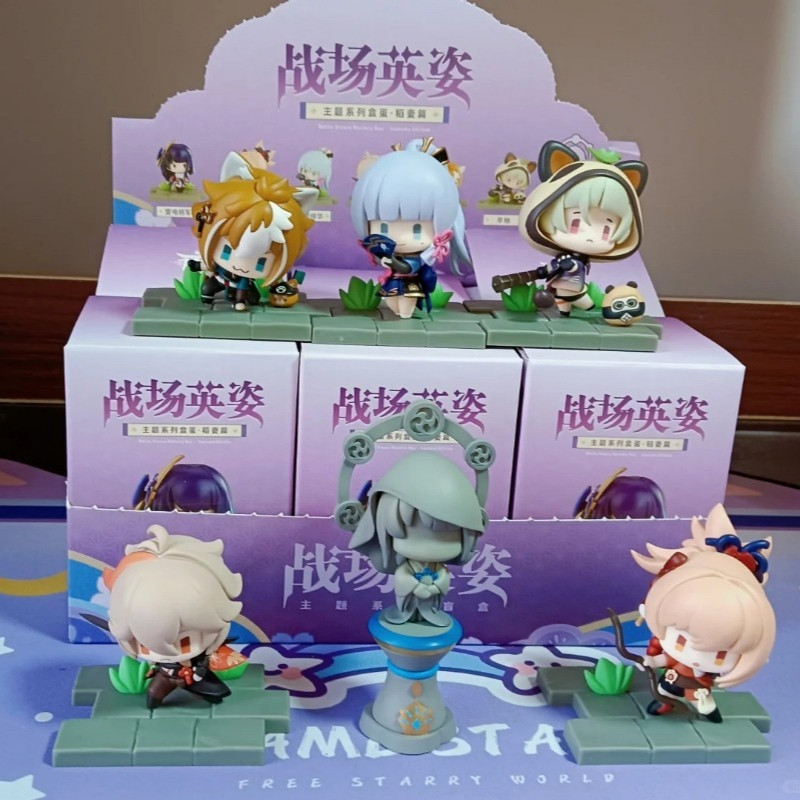 Genshin Impact Inazuma Edition Battle Stance Blind Box Genshin Impact Mystery Box Trendy Play Figure