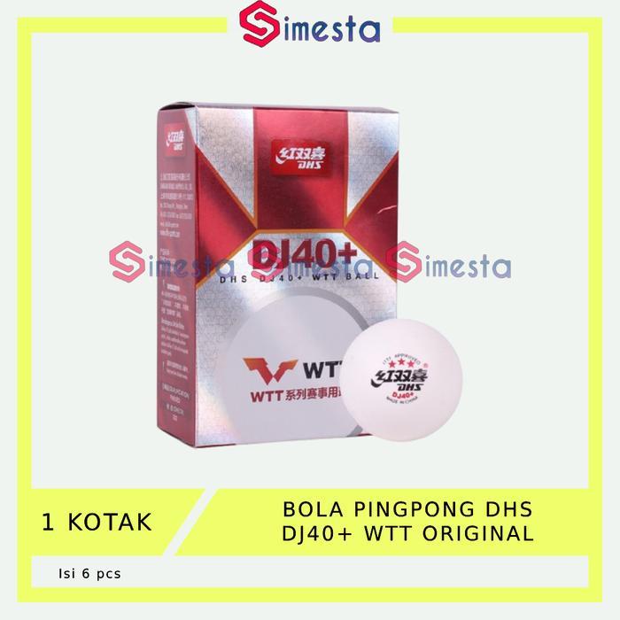 BOLA PINGPONG DHS WTT ORIGINAL BOLA PING PONG ASLI WARNA PUTIH