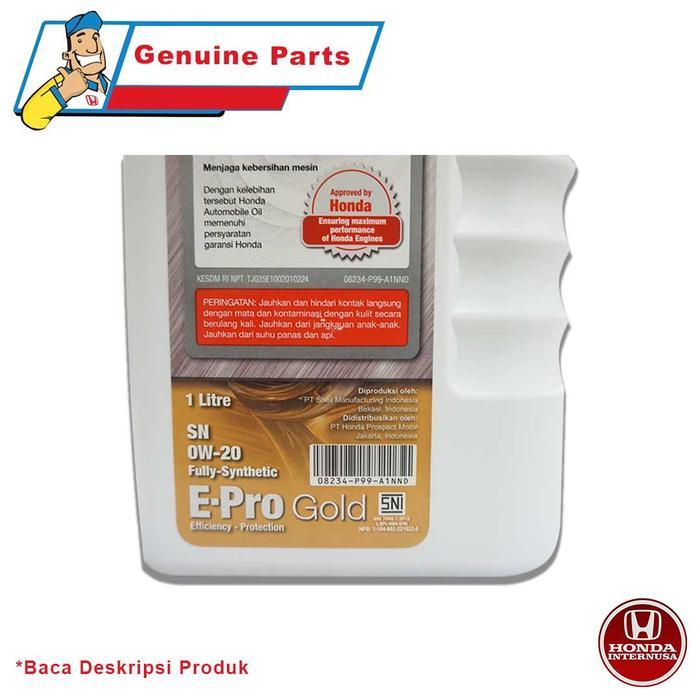 Oli Mobil Honda E-Pro Gold Ow-20 (1 Liter) Terpercaya