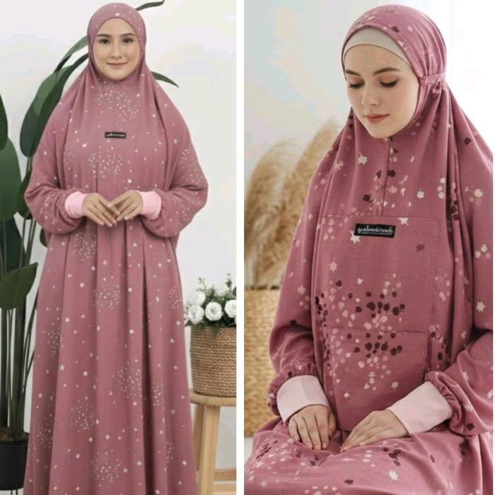 Fh29 Mukena yabasmah Motif Mukena Terompah Mukena Hadromaut Mukena Tarim/Mukena terusan Manset