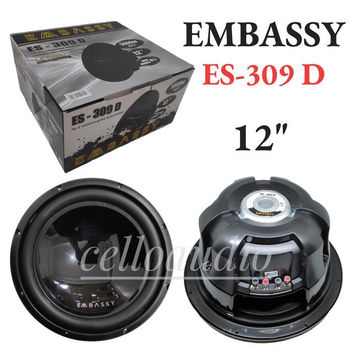 (COD) Subwoofer 12 Inch EMBASSY ES-309D Double Coil Embassy 12" ES 309 D