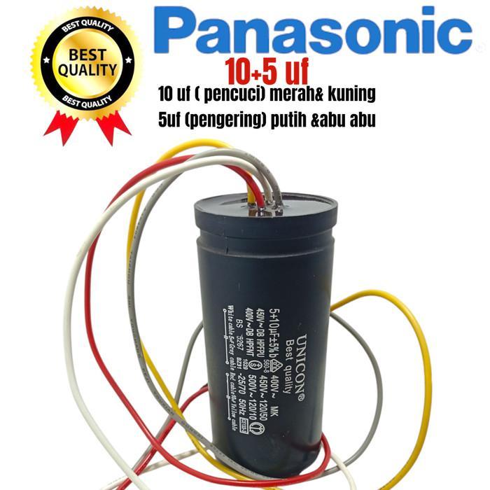KAPASITOR MESIN CUCI PANASONIC NAW140BBX2 MESIN CUCI PANASONIC 2 TABUNG
