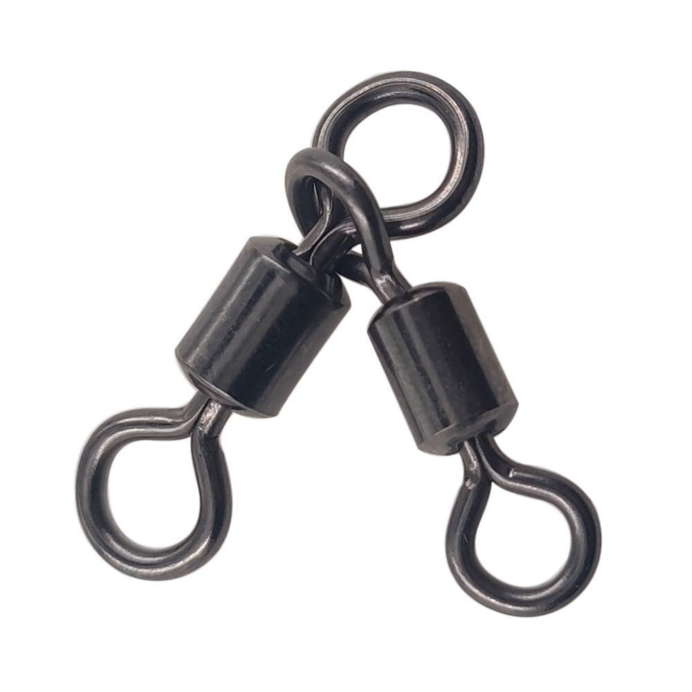 20-100pieces 3 Way Fishing Swivel Rolling Triangle Joint Rolling Swivels Fishhooks Fishing Connector