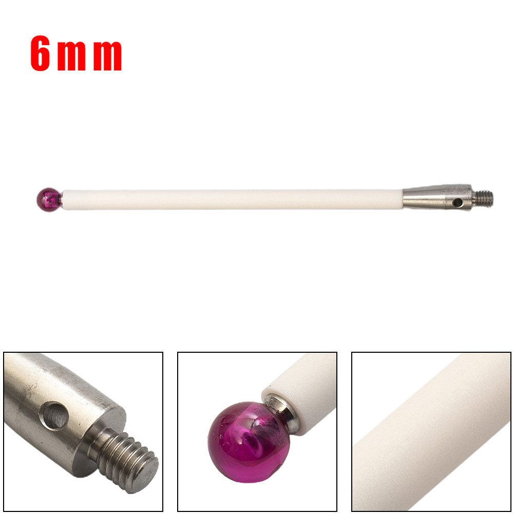 Terbaru CMM Touch Probe, 6mm Ball CNC Ball Probe Tip, Ceramic Extension Rod A-5000-3712 Probe Probe 