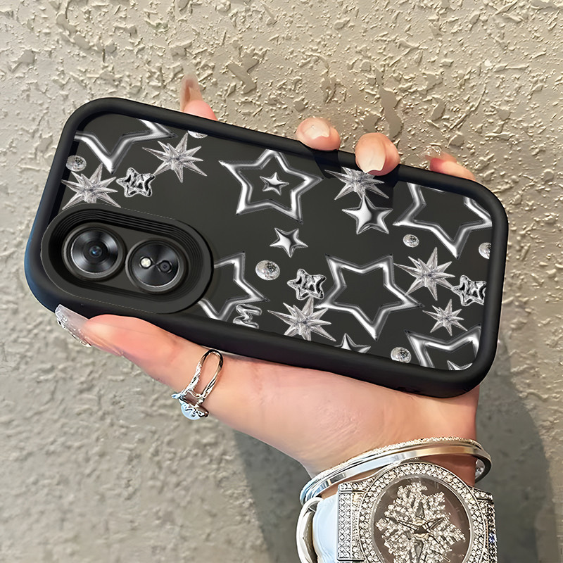 Casing Hp OPPO A17 OPPO A17K Case Casing Bintang Laut pola Kasus HP Tangga Langit Mewah Silikon Soft