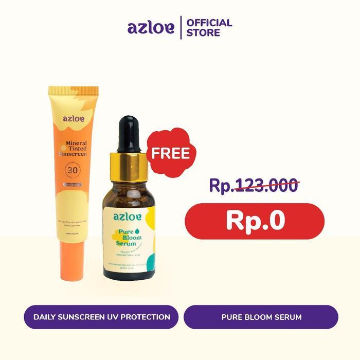 Tinted Sunscreen kulit berminyak + Serum Jerawat dan Bruntusan serum komedo serum acne [SPECIAL
