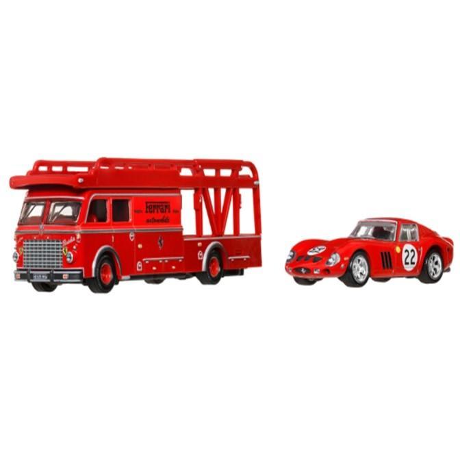 HOT WHEELS HOTWHEELS PREMIUM CAR CULTURE TEAM TRANSPORT 2 PACK FERRARI TOYOTA LYKAN FLF56