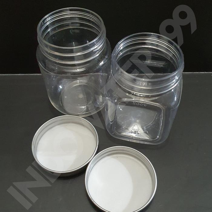 TOPLES JAR 200 ML PLASTIK TUTUP ALUMUNIUM SILVER 100 BUAH