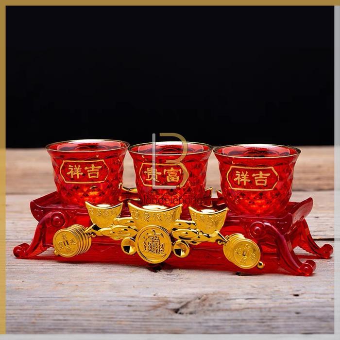 Gelas Cangkir Mug Set Air Suci Altar Meja Sembahyang Buddha Plastik
