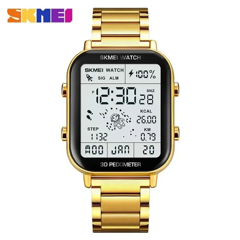 SKMEI 1888 Men Stopwatch Countdown Wristwatch Calendar Clock reloj hombre Sport Pedometer Calorie