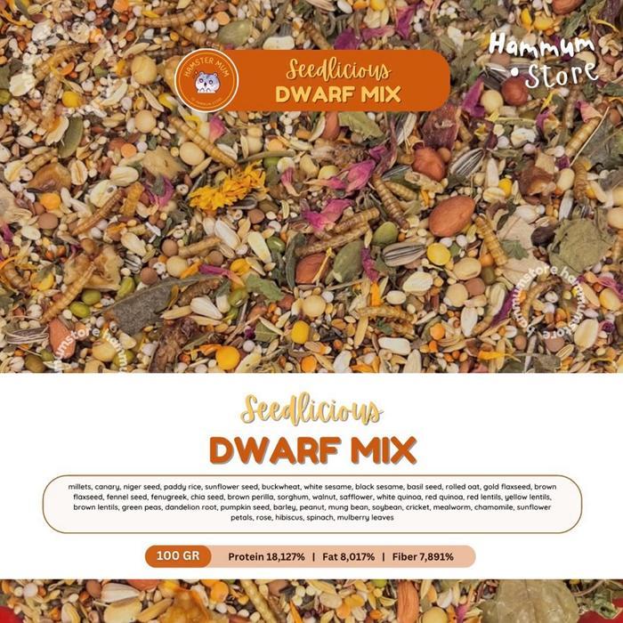 SEEDLICIOUS Seedmix Makanan Hamster Dwarf Makanan Hamster Syrian Seedmix Hamster Biji Bijian Makanan