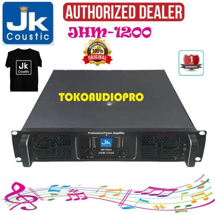 Power 2 Channel Jk Coustic Jhm-1200 Power Amplifier 2 X 1200 Watt Jk Coustic Jhm1200 Co