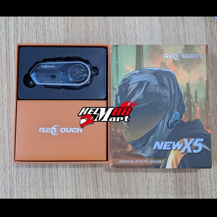 TERMURAH Intercom Retouch X5 PRO & X5 NEW - Interkom Helm Bluetooth Mesh set Motorcycle READY STOCK