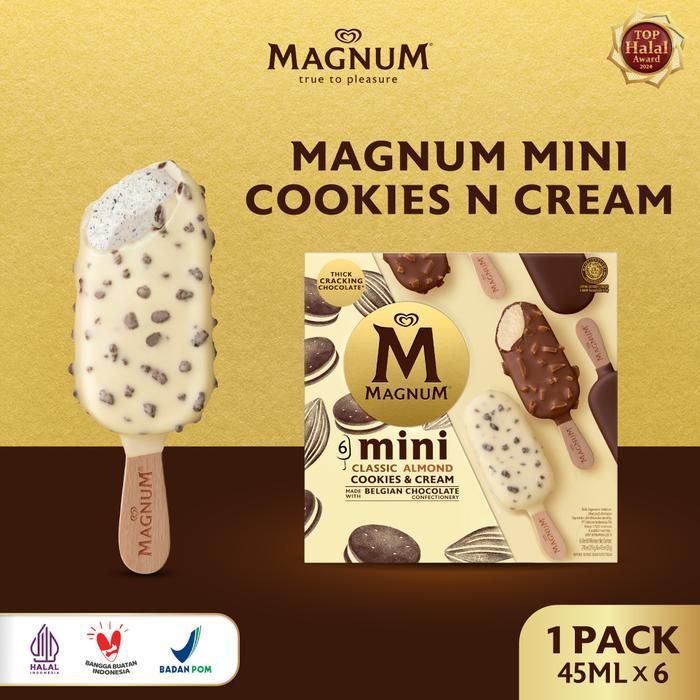 Magnum Mini Classic, Almond And Cookies &Cream 6X45Ml - Wall'S Es Krim / Ice Cream